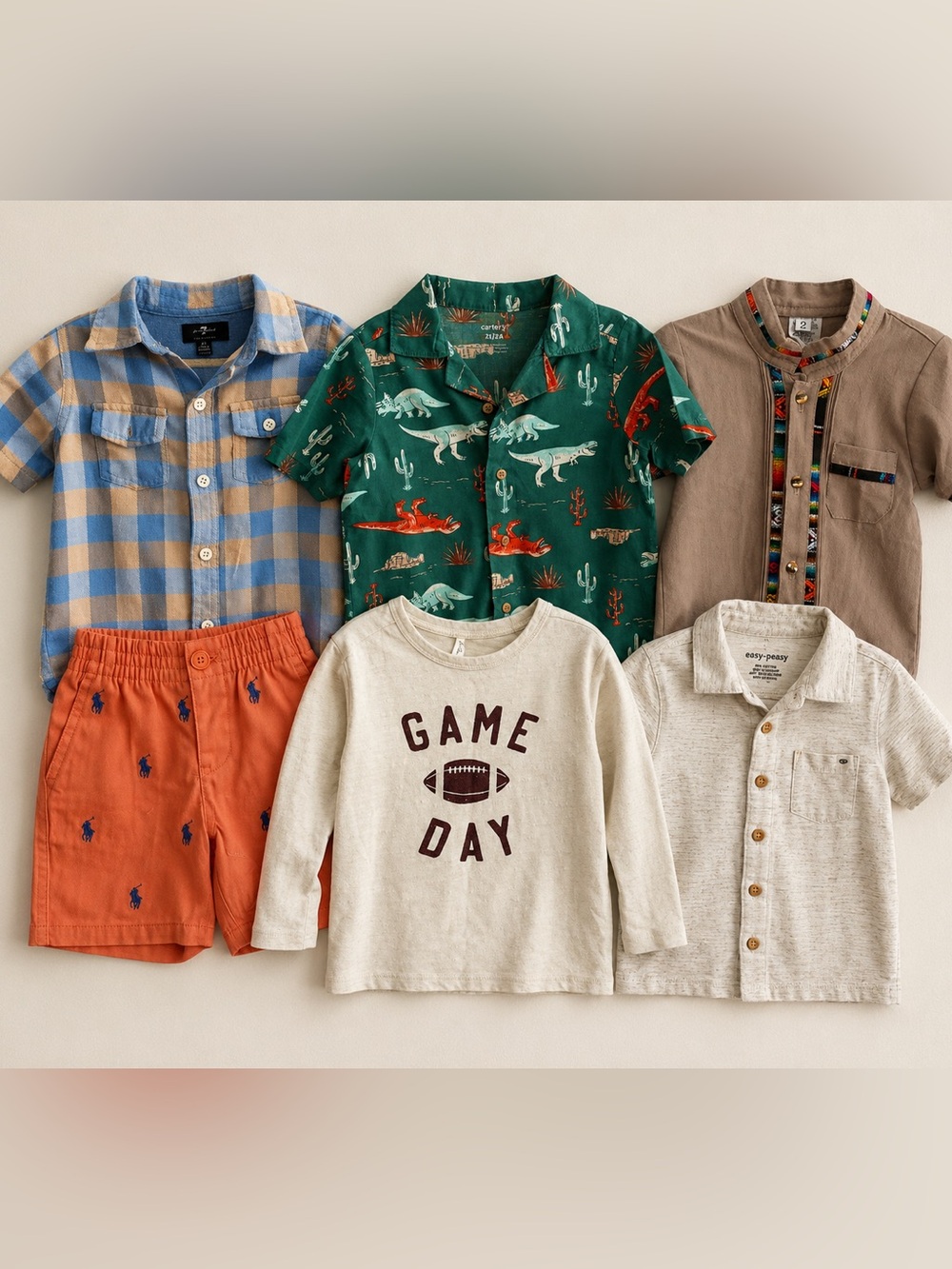 Bundle of 6 Boys Shirts + Shorts | Sizes 18M–3T
